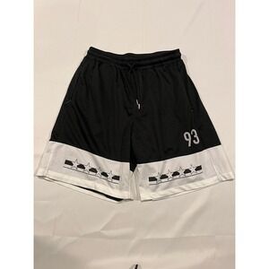 STAMPD Colorblock‎ Black White Stars Lightweight Athletic Mesh Shorts Size XL
